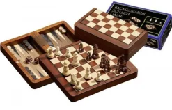 Philos Reisset>Reis Schaak/Dam/Backgammon Cassette Magnetisch