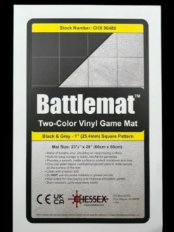 Chessex Battlemats>Reversible Battlemat 1 Inch Squares Zwart-Grijs