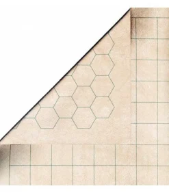 Chessex Battlemats>Reversible Battlemat Klein (1 Inch Grote Hexes En Vierkanten)