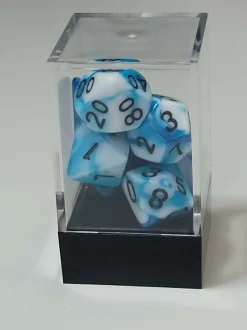 Spellenhuis Dobbelstenen>Rpg Dice Set (7) Double Color Blauw Wit