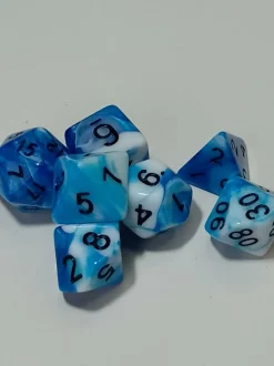 Spellenhuis Dobbelstenen>Rpg Dice Set (7) Double Color Blauw Wit
