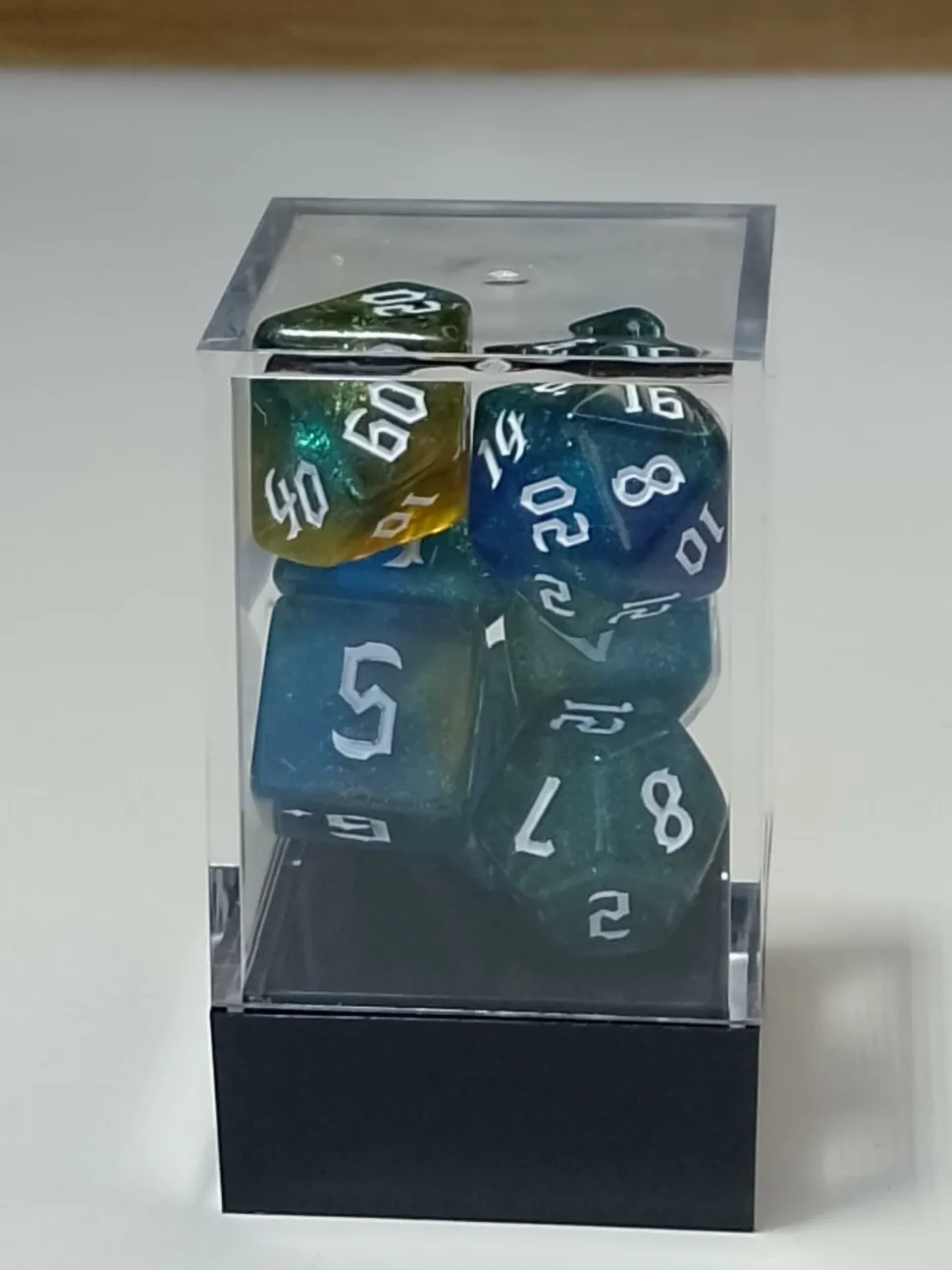 Spellenhuis Dobbelstenen>Rpg Dice Set (7) Double Color Blauw Goud