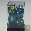 Spellenhuis Dobbelstenen>Rpg Dice Set (7) Double Color Blauw Goud Glitter