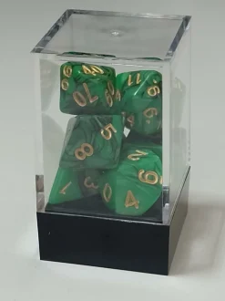 Spellehuis Dobbelstenen>Rpg Dice Set (7) Double Groen/Zwart