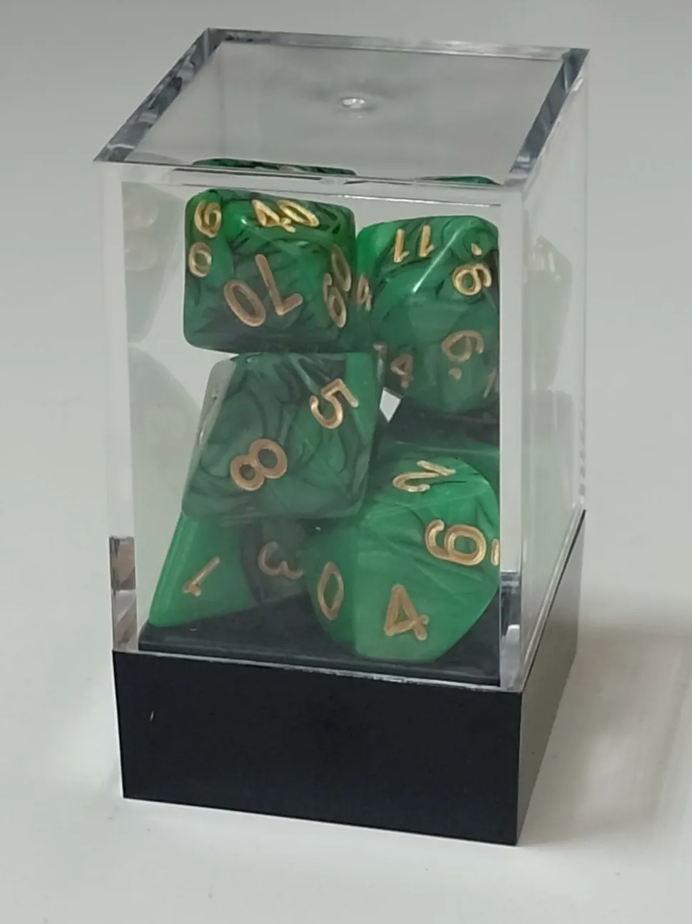 Spellehuis Dobbelstenen>Rpg Dice Set (7) Double Groen/Zwart