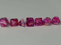 Spellenhuis Dobbelstenen>Rpg Dice Set (7) Double Transparant Roze/Paars