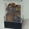 Spellehuis Dobbelstenen>Rpg Dice Set (7) Double Transparant Zwart/Koper Glitter
