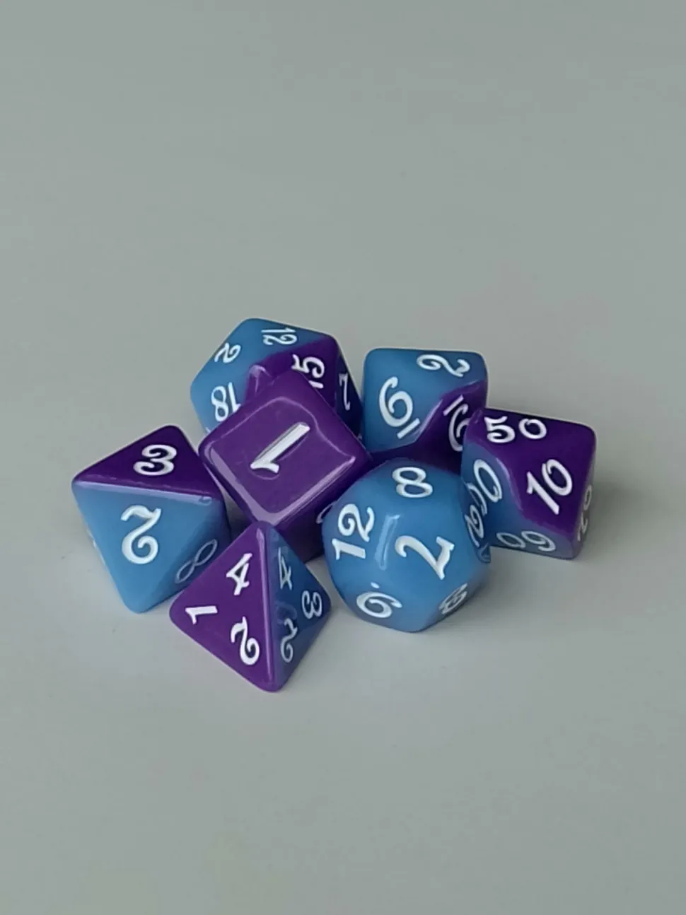 Spellenhuis Dobbelstenen>Rpg Dice Set (7) Layerd Color Paars/Blauw