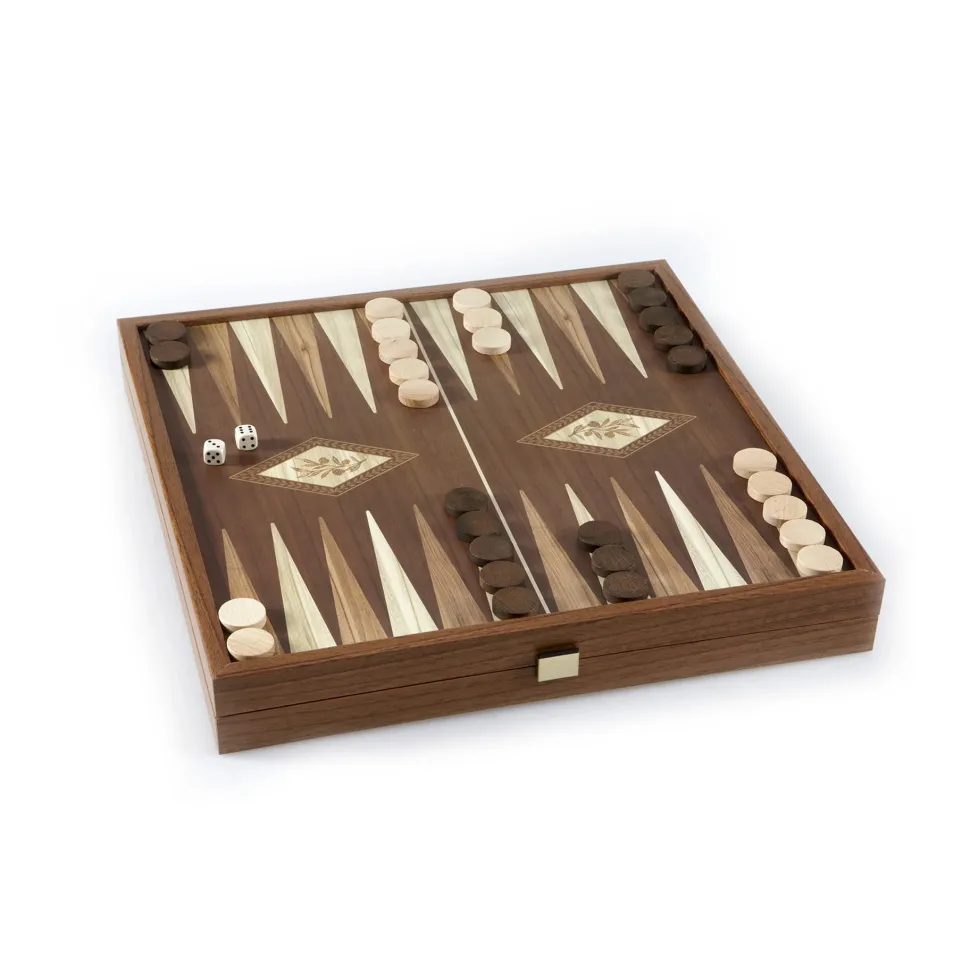 Manopoulou Hout>Schaak/ Backgammon 2 In 1 Combo (Small)