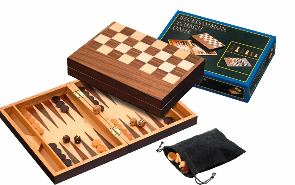 Philos Schaaksets>Schaak/Backgammon Kassette Veld 32 Mm, Koningshoogte 65 Mm