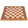 Manopoulou Schaakborden>Schaakbord Walnoot Burl & Eiken 40X40Cm