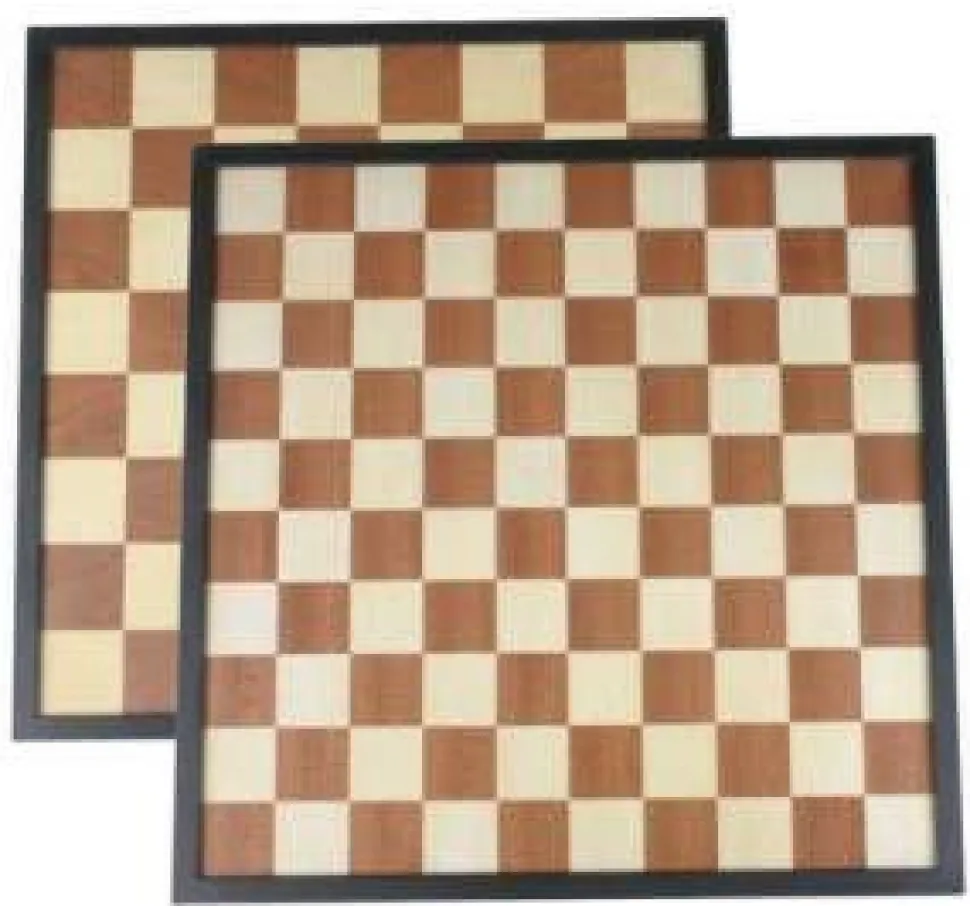 Longfield Dammen>Schaakbord/Dambord Ingelegd Opstaande Rand 50Mm