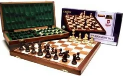Hot Games Schaaksets>Schaakcassette - Ingelegd Mahonie / Essenhout
