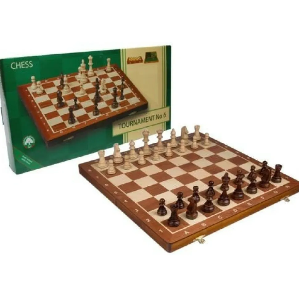 Hot Games Schaaksets>Schaakcassette - Mahonie / Essenhout. No6