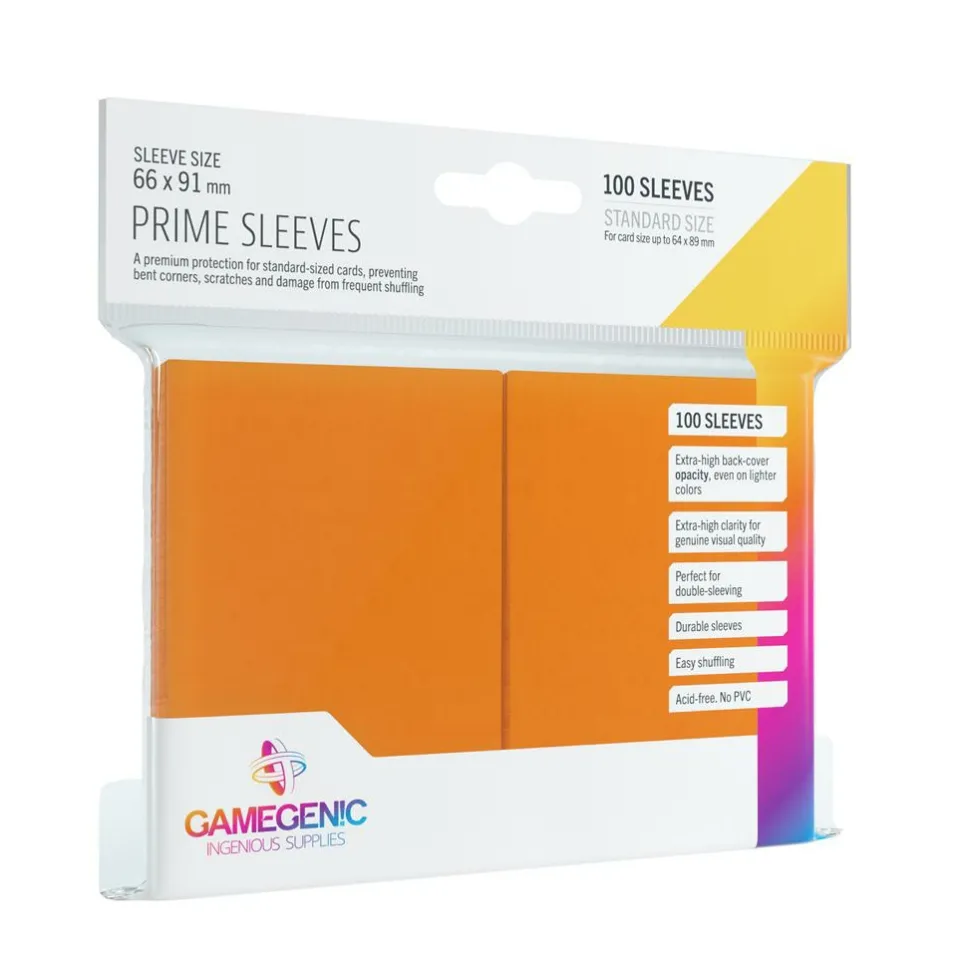 Gamegenic Sleeves (Standard Size)>Sleeves: Pack Prime Orange (100)