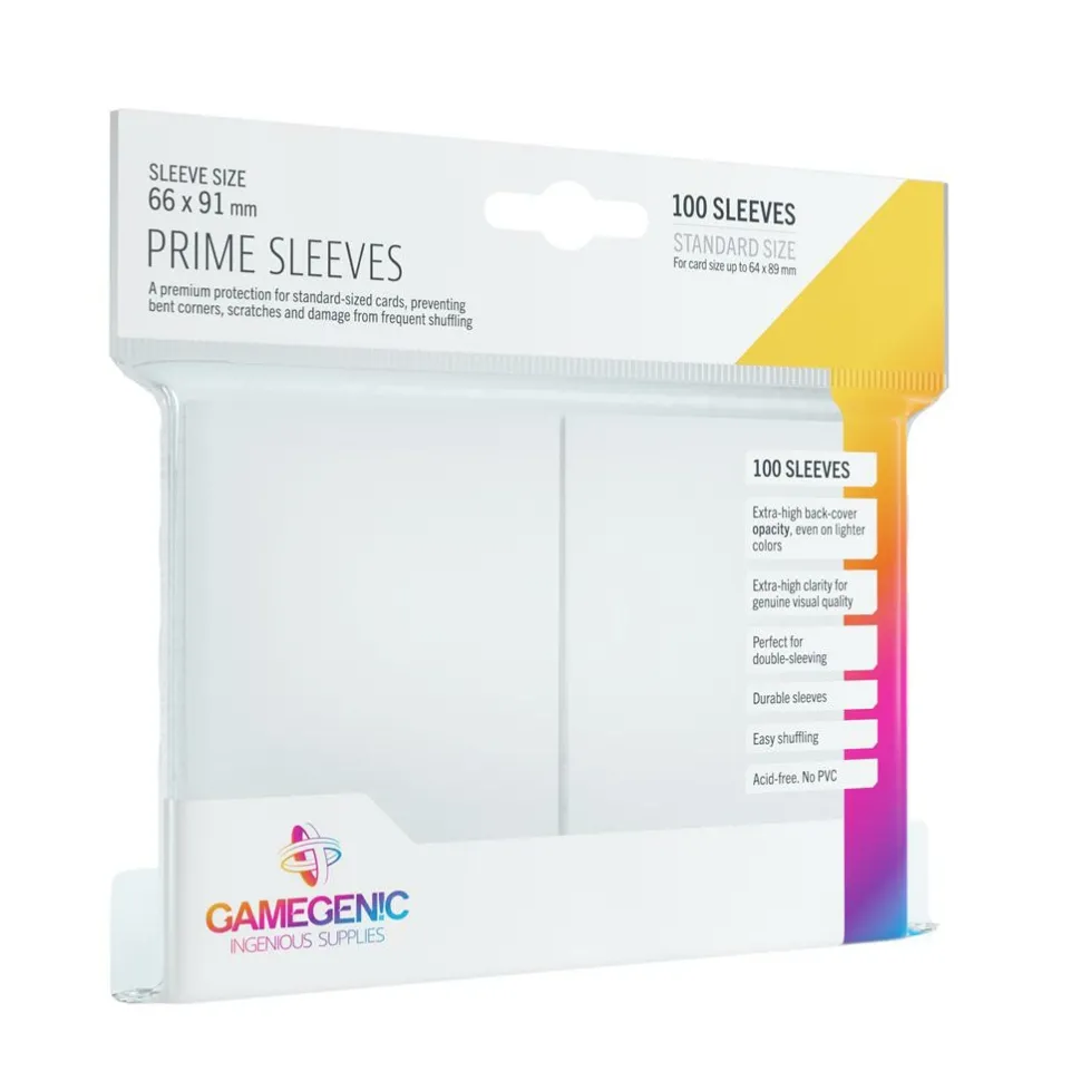 Gamegenic Sleeves (Standard Size)>Sleeves: Pack Prime White (100)