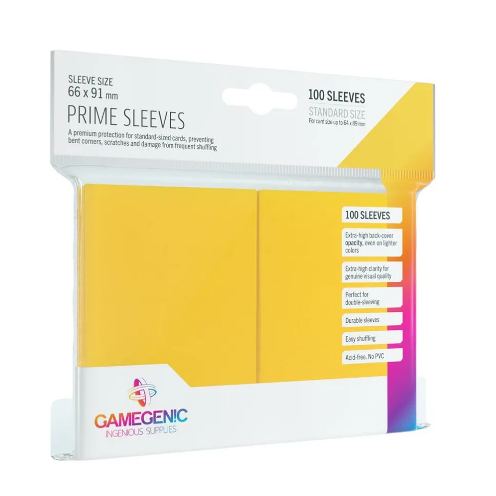 Gamegenic Sleeves (Standard Size)>Sleeves: Pack Prime Yellow (100)
