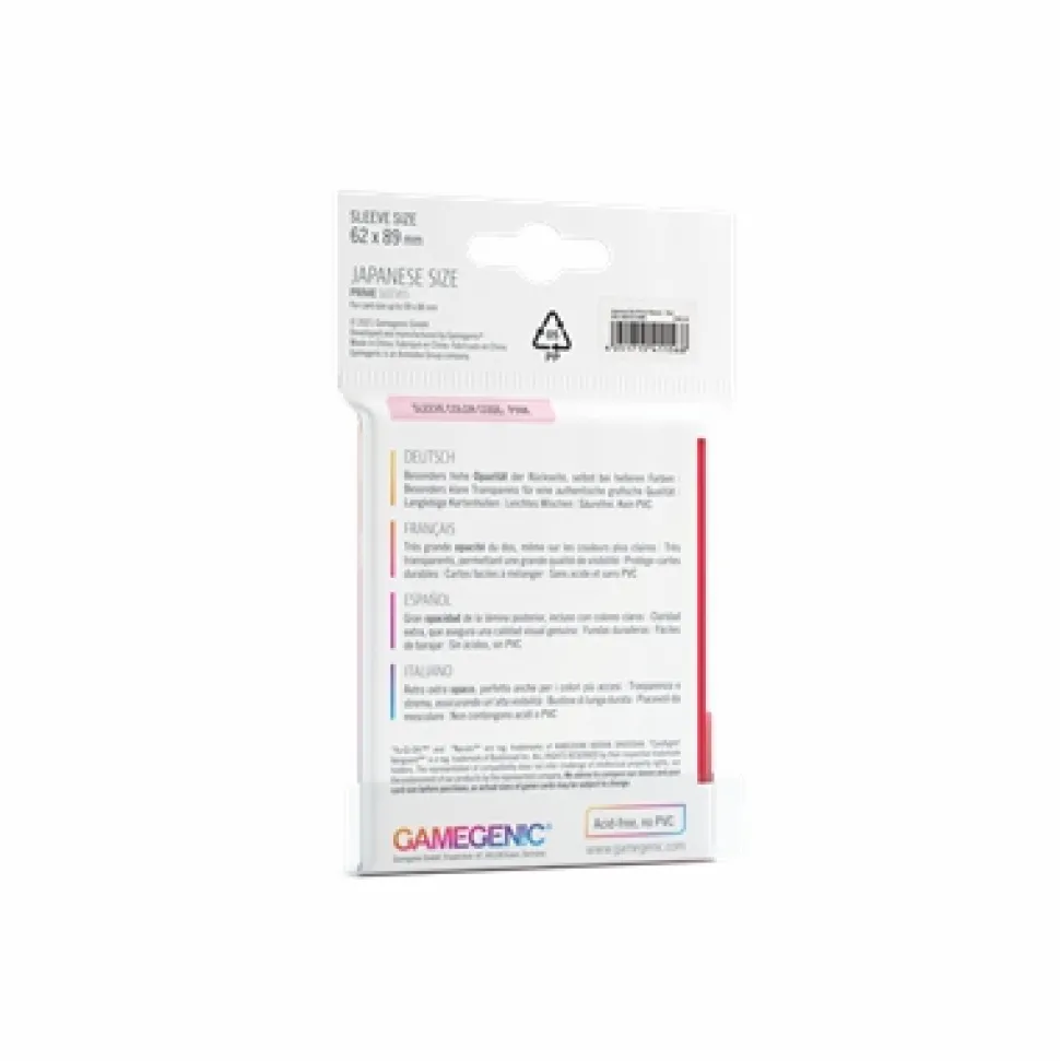 Gamegenic Sleeves (Small Cards)>Sleeves Small (62X89) - Red