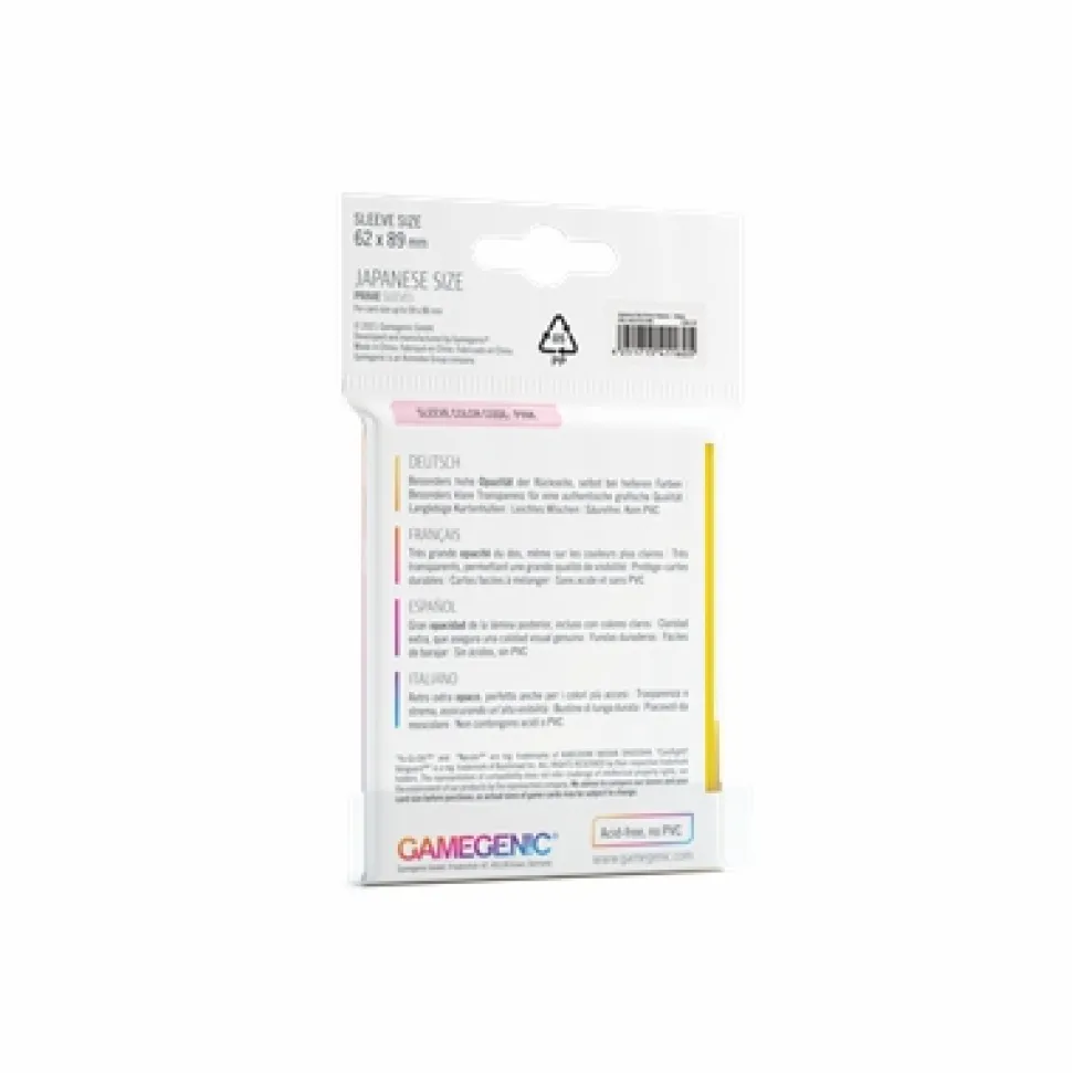 Gamegenic Sleeves (Small Cards)>Sleeves Small (62X89) - Yellow