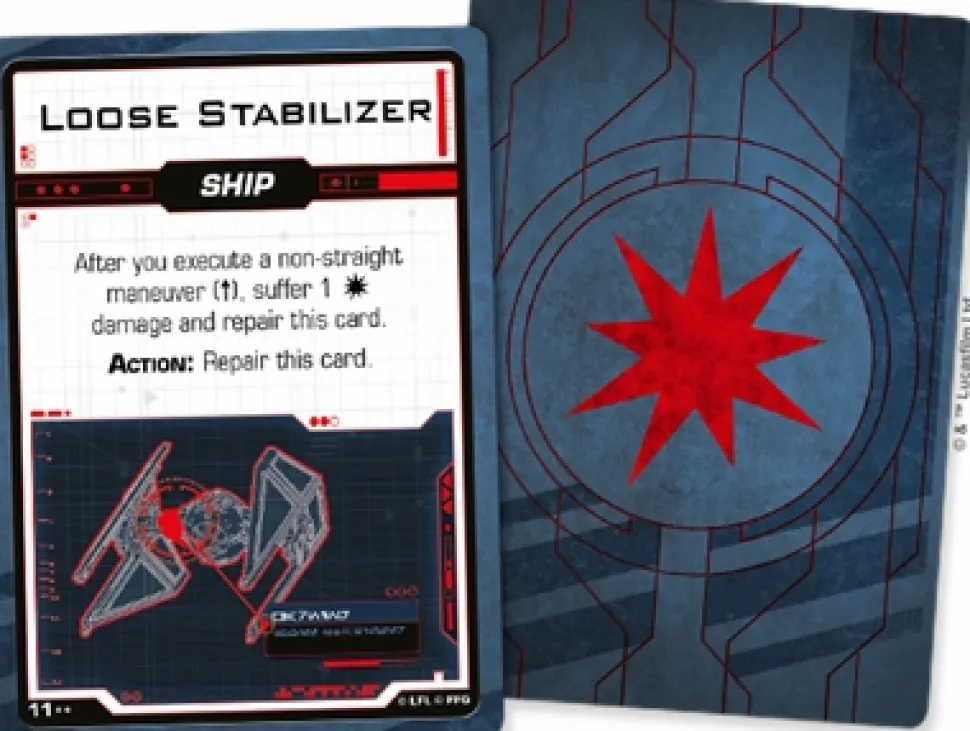 Fantasy Flight Games Star Wars X-Wing>Star Wars X-Wing 2.0 Galactic Empire Damage Deck
