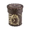 Q Workshop Dobbelstenen>Steampunk Brown & Golden Leather Dice Cup