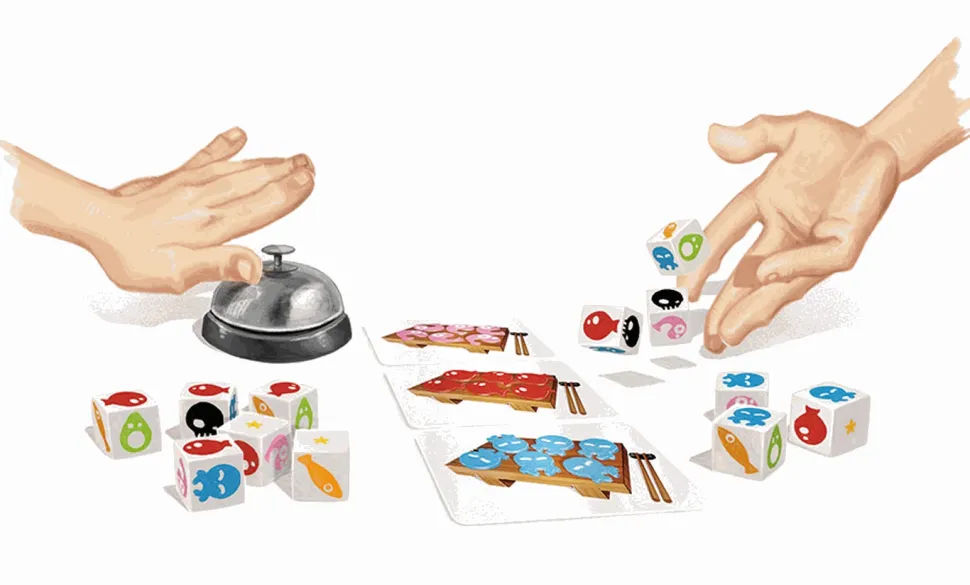Sit Down! Dobbelspellen>Sushi Dice - Dobbelspel