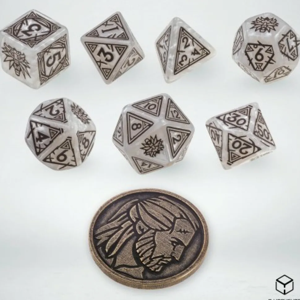 Q Workshop Dobbelstenen>The Witcher Dice Set - Geralt - The White Wolf