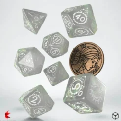 Q Workshop Dobbelstenen>The Witcher Dice Set Ciri Wit Mat