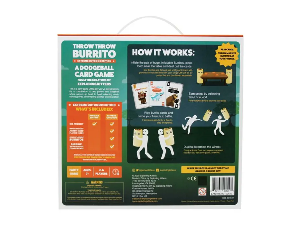 Exploding Kittens Partyspellen>Throw Throw Burrito Extreme Outdoor Edition