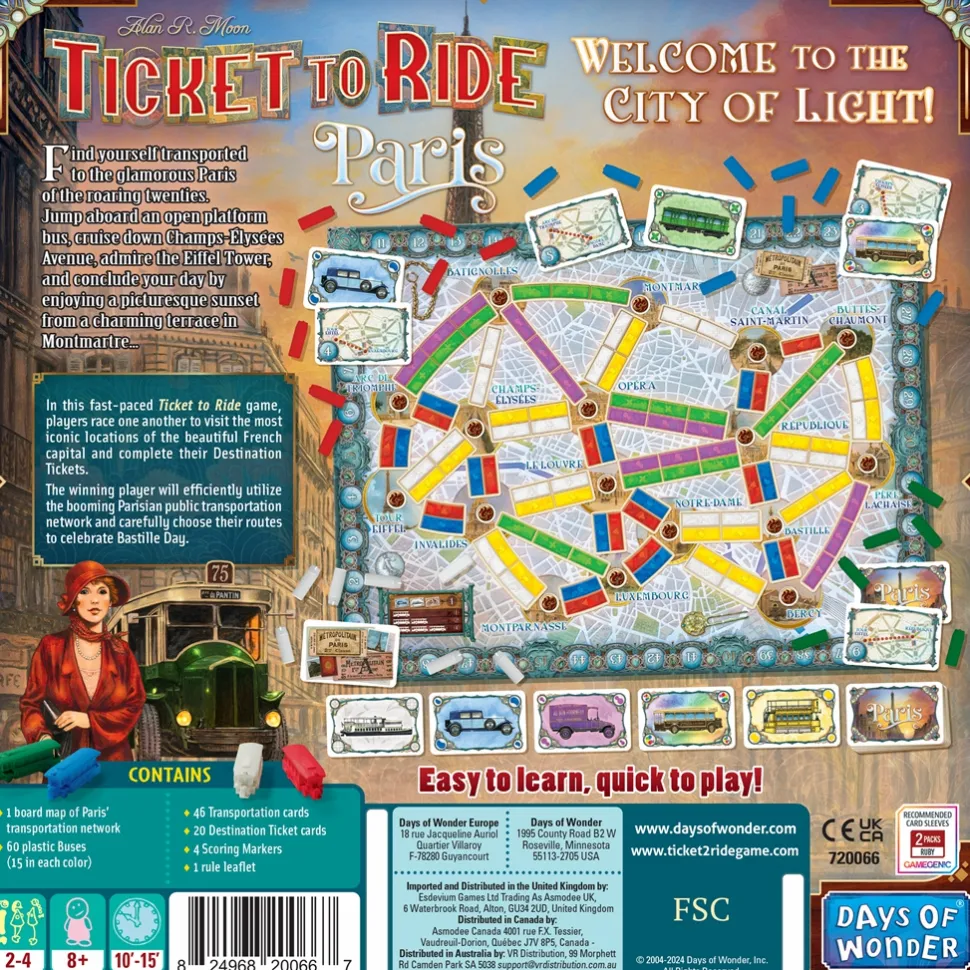 Days of Wonder Ticket To Ride>Ticket To Ride Paris