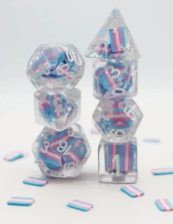 Foam Brain Games Dobbelstenen>Transgender Flag Rpg Dice Set