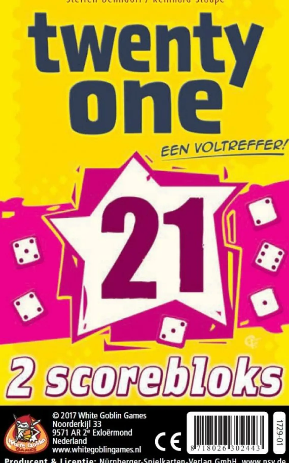 White Goblin Games Dobbelspellen>Twenty One (21) Bloks (Extra Scorebloks)