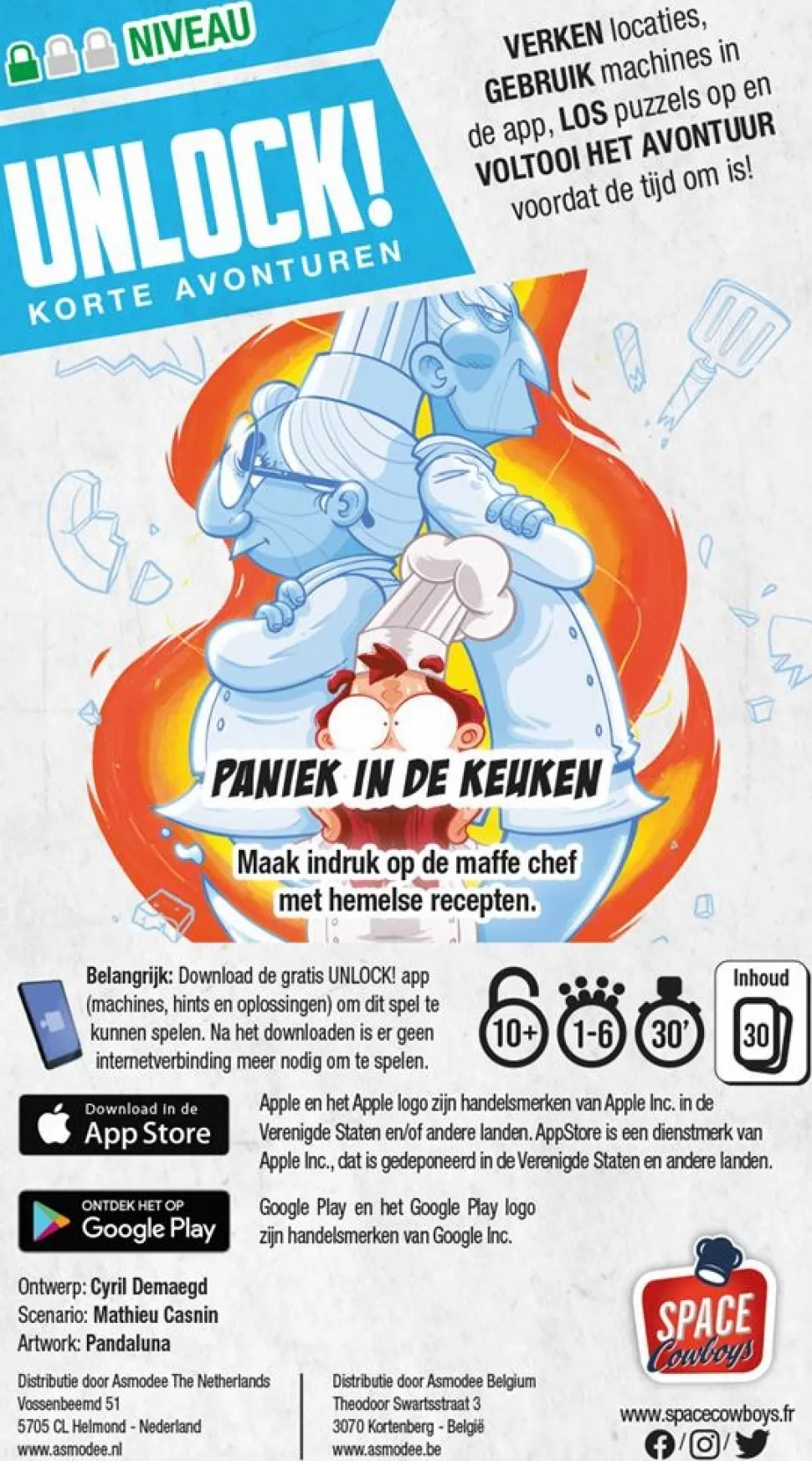 Space Cowboys Unlock>Unlock!: Korte Avonturen 1 - Paniek In De Keuken
