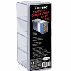 Ultra Pro Opbergboxen>Up - 4-Compartment Card Storage Box - Clear