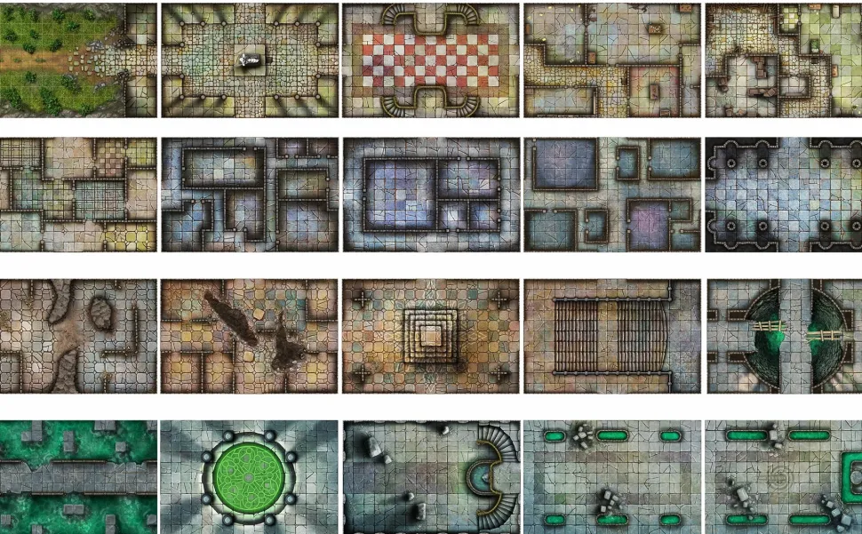 Loke Battle Mats Accessoires>Veiled Dungeon Rpg Toolbox 5E