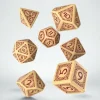 Q Workshop Dobbelstenen>Viking Beige & Burgundy Dice Set (7)